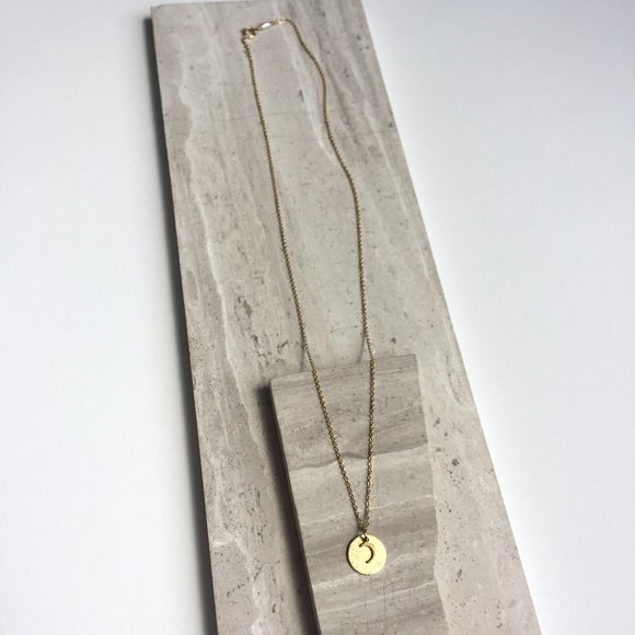 Sun & Moon Coin pendant Necklace — Gold - Picture 4 of 4